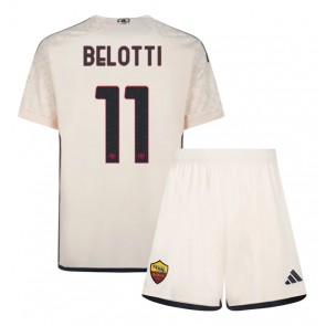 AS Roma Andrea Belotti #11 Replika Babytøj Udebanesæt Børn 2023-24 Kortærmet (+ Korte bukser)